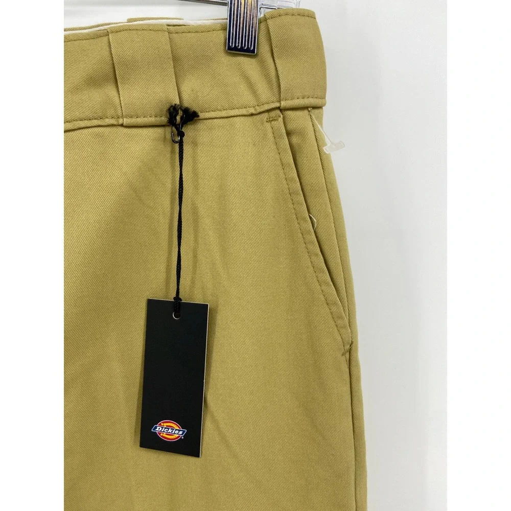 Dickies Womens Wide Leg Cargo Pants Khaki Tan Twill High Waisted FPR03S2K NEW
